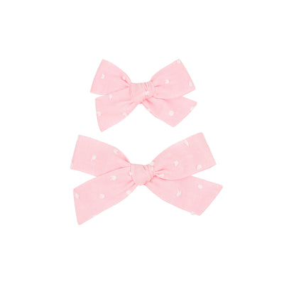 Classic Bow - Petal Swiss Dot