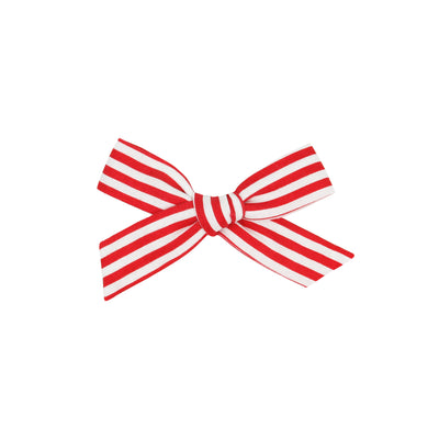 Classic Bow - Red Stripe Petite Clip