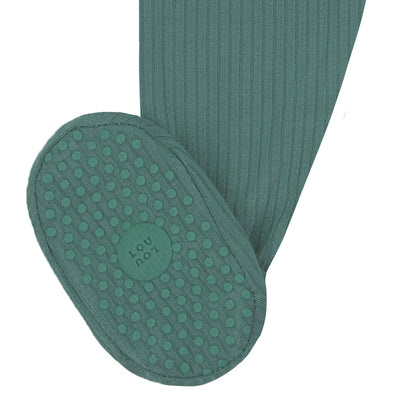 Pierce Ribbed Zipper Footies