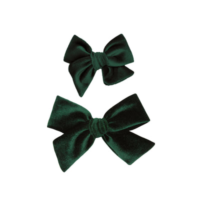 Velvet - Pine Bow Clip