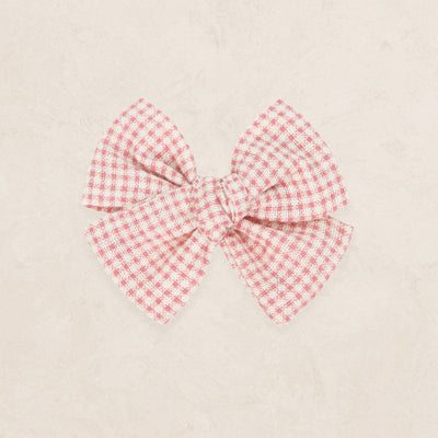 Adventure Bow - Rose Gingham Clip