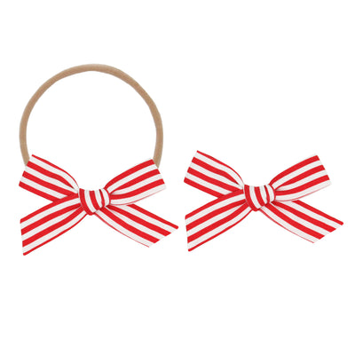Classic Bow - Red Stripe Petite