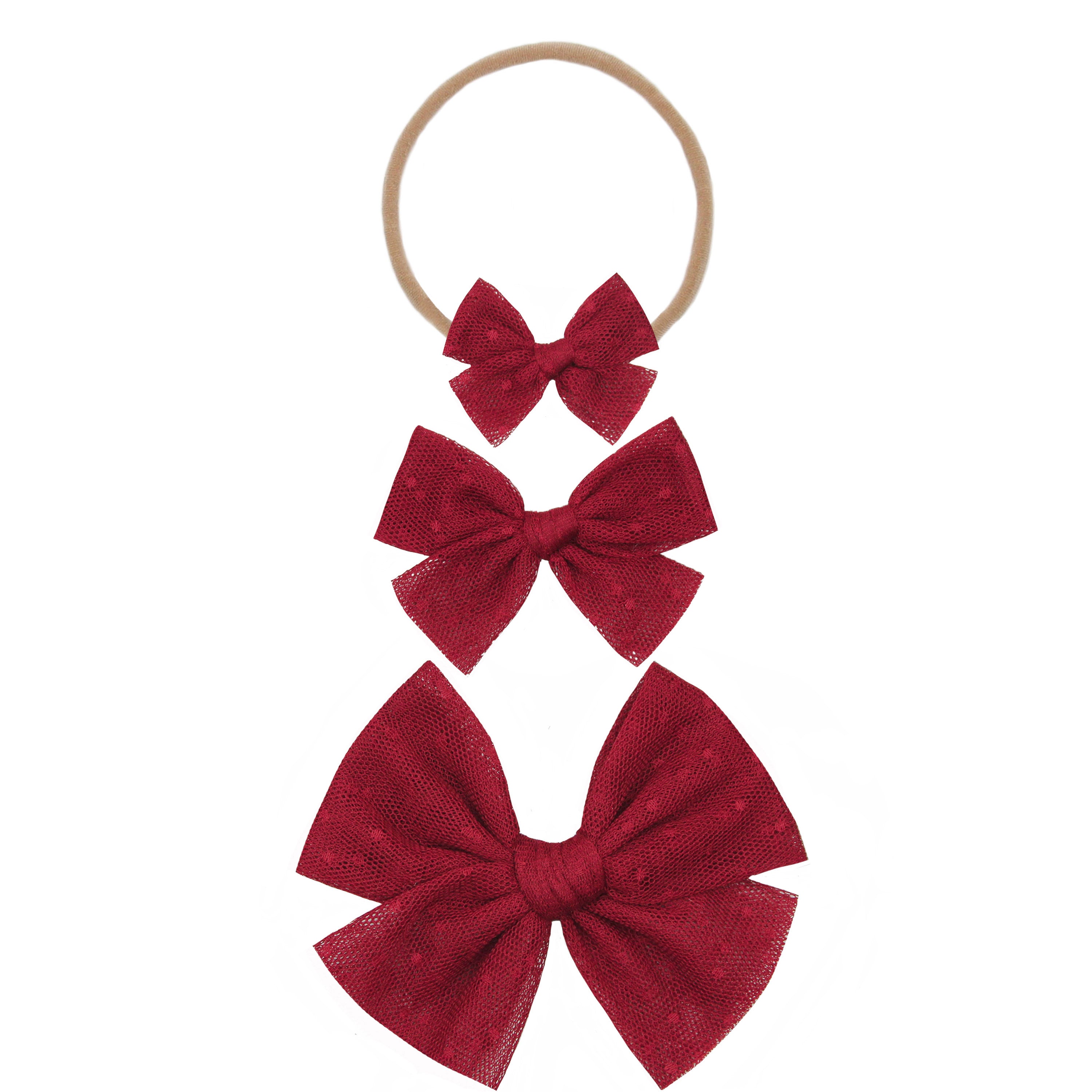 Tulle Bow - Red Dot