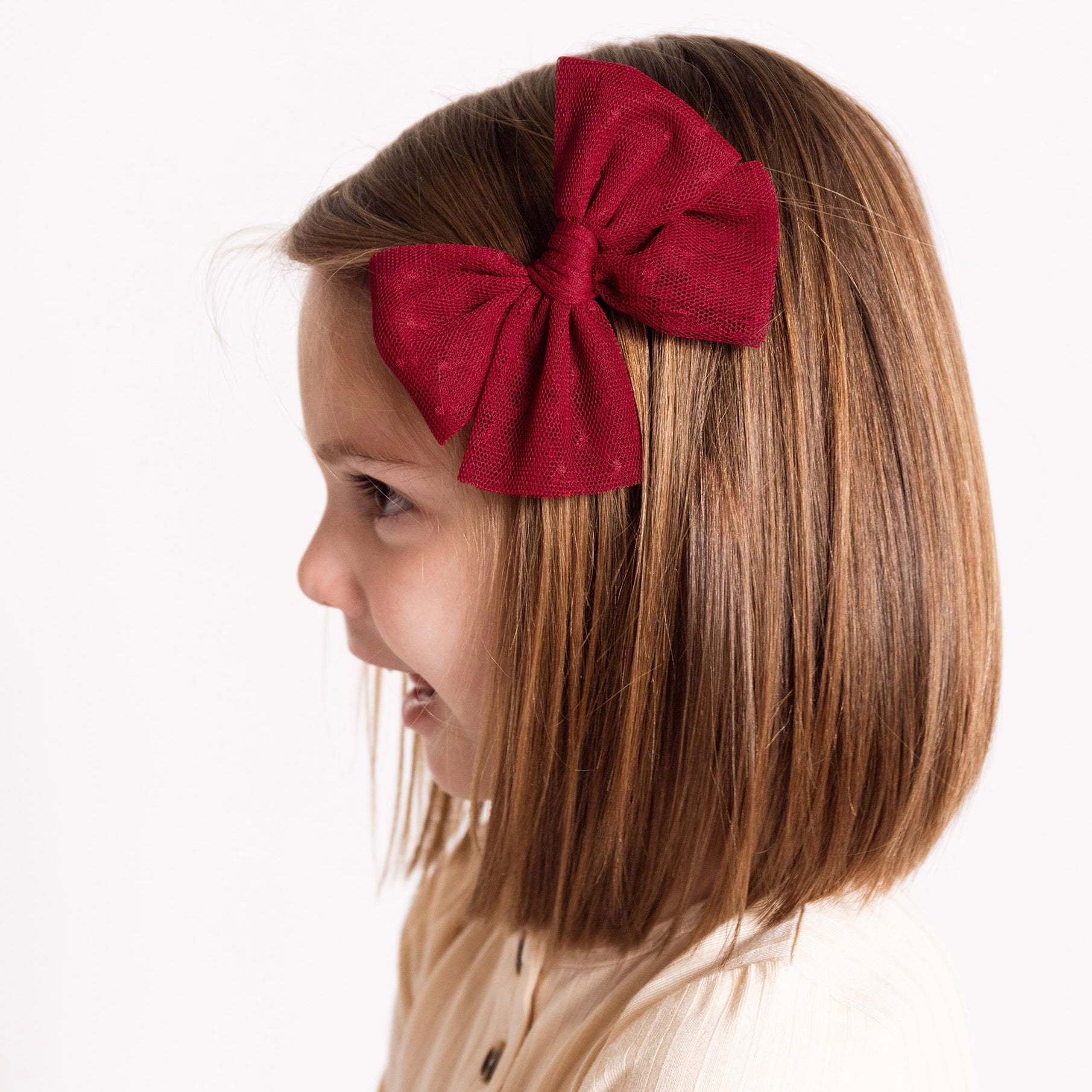 Tulle Bow - Red Dot