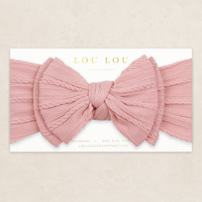 Cable Knit Headband - Rose