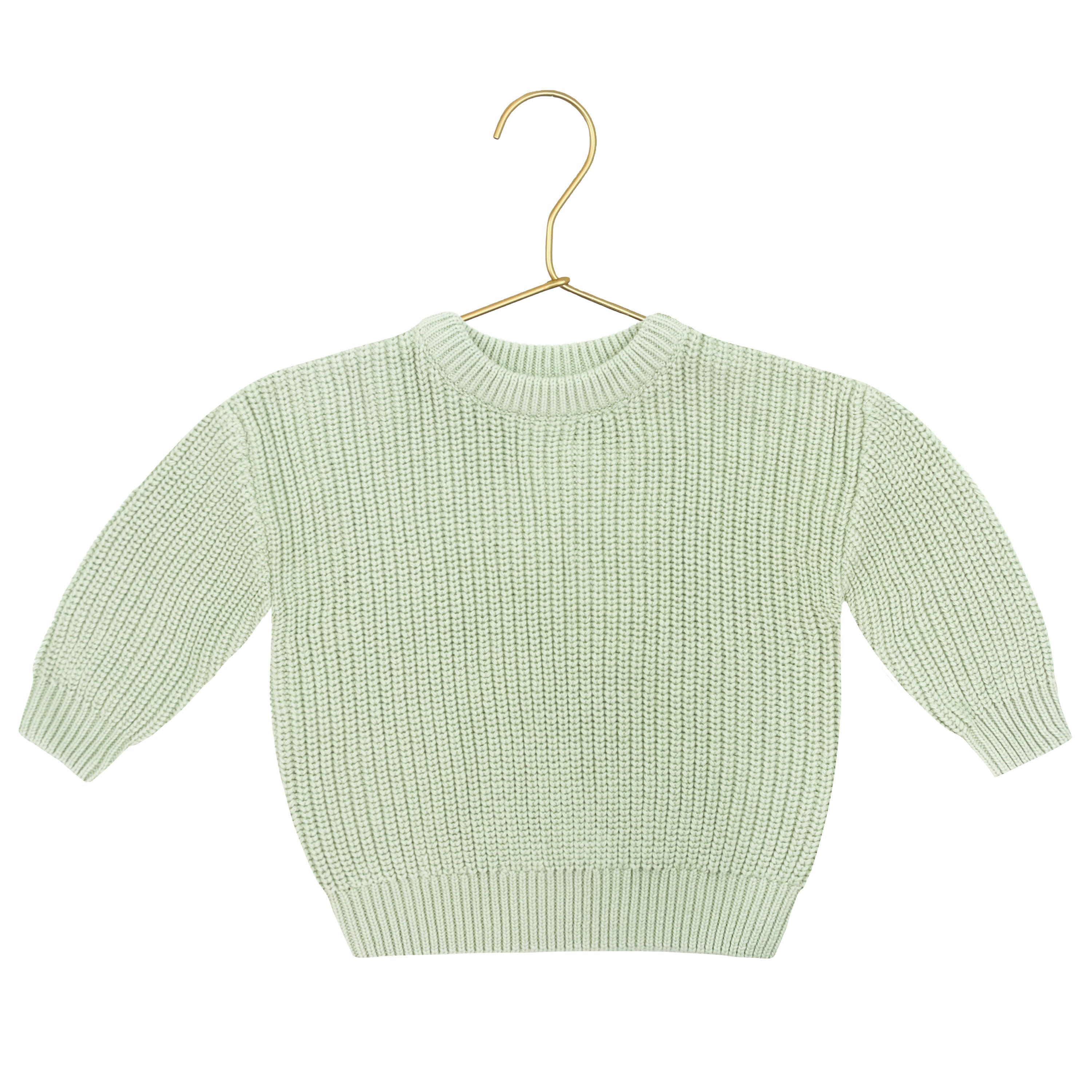 Bow Embroidery - Knit Chunky Sweater