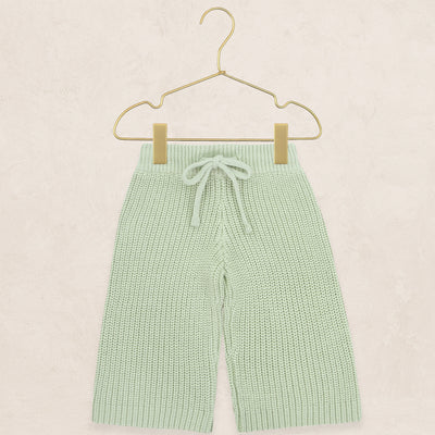 Knit Chunky Wide Leg Pant - Sage