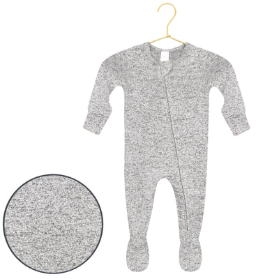 Sam Plush Knit Zipper Footies