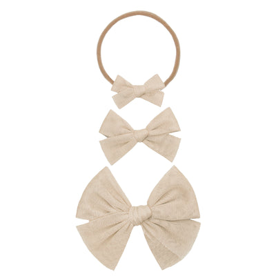 Tulle Bow - Sand