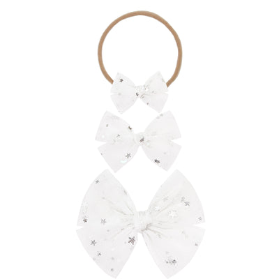 Tulle Bow - Metallic Star