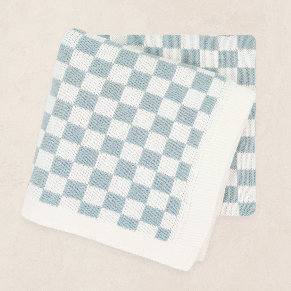 Knit Blanket - Steele Checkered