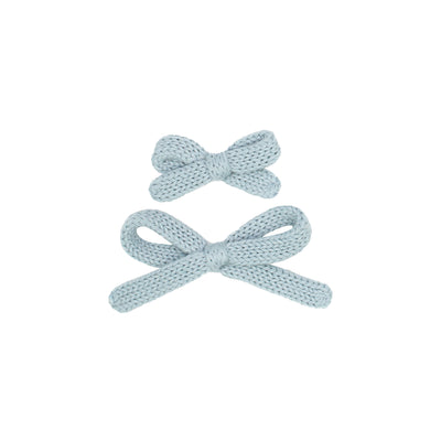 Sweater Bow - Steele Knit Clip