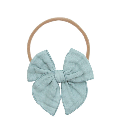 Cloud Muslin™ Heirloom Bow - Steel Headband