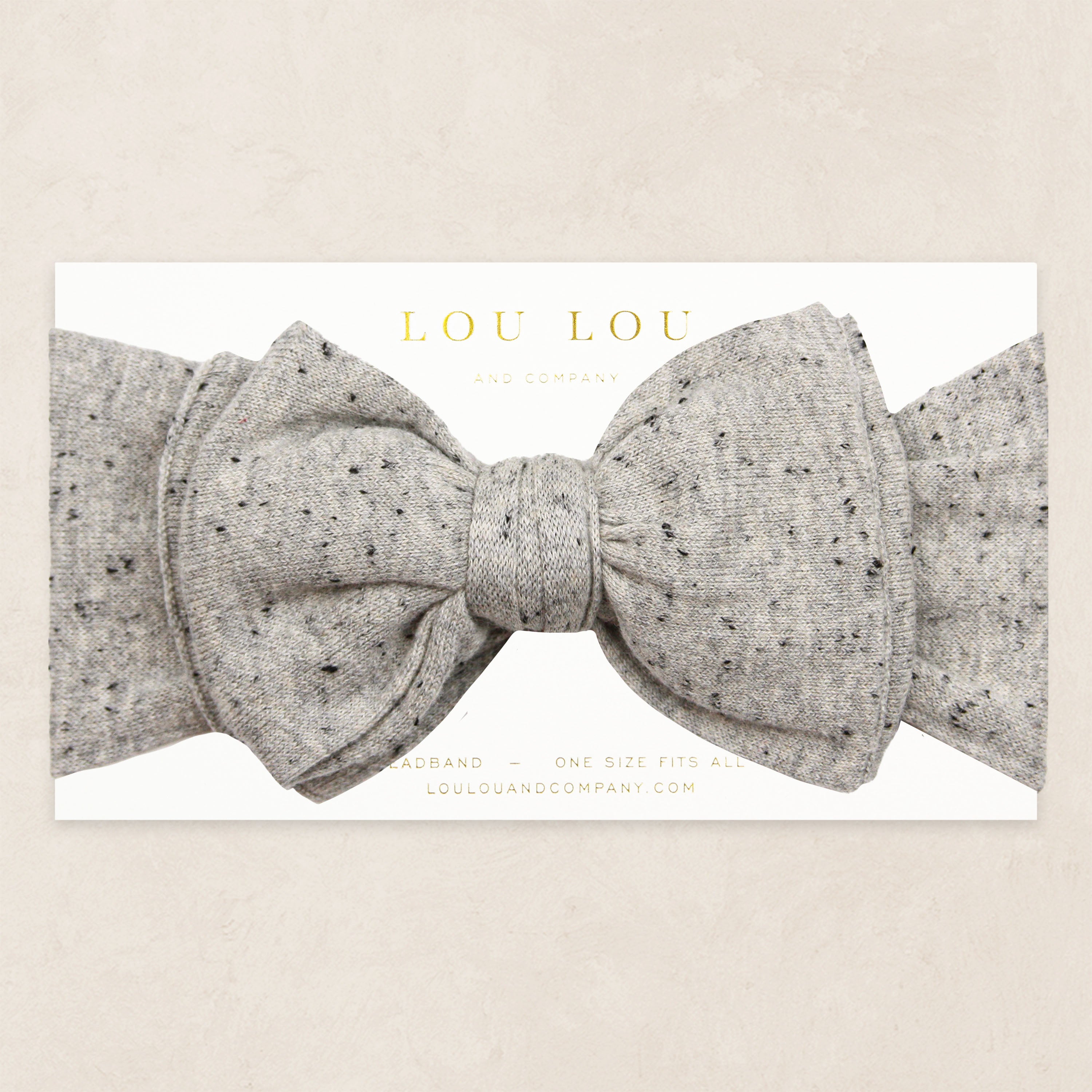 Knit Headband - Grey Speckle