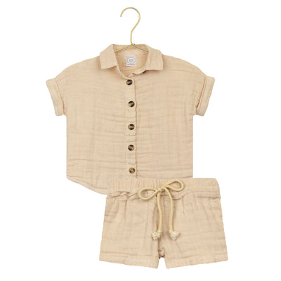 Cloud Muslin™ Shirt + Short Set - Tan