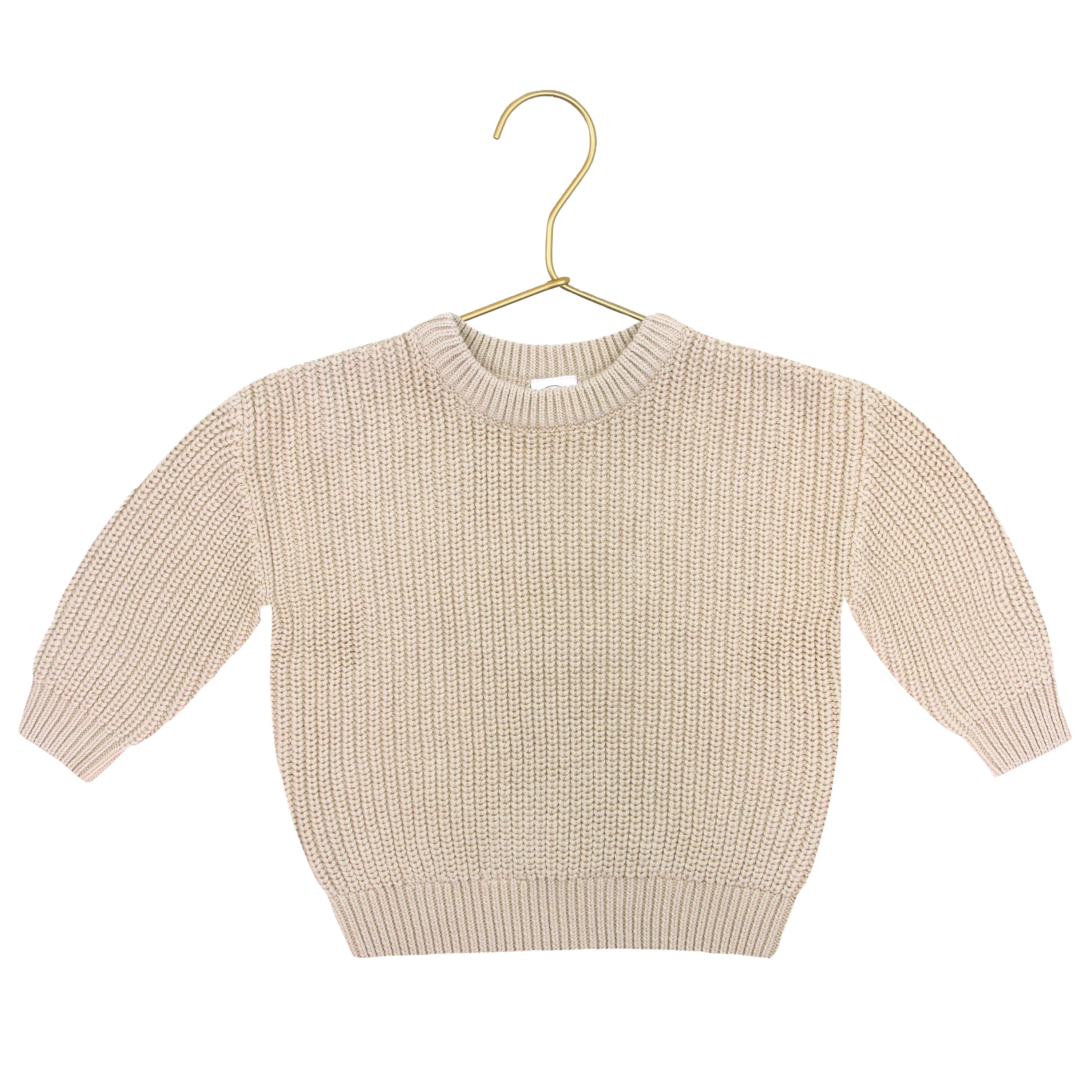 Bow Embroidery - Knit Chunky Sweater