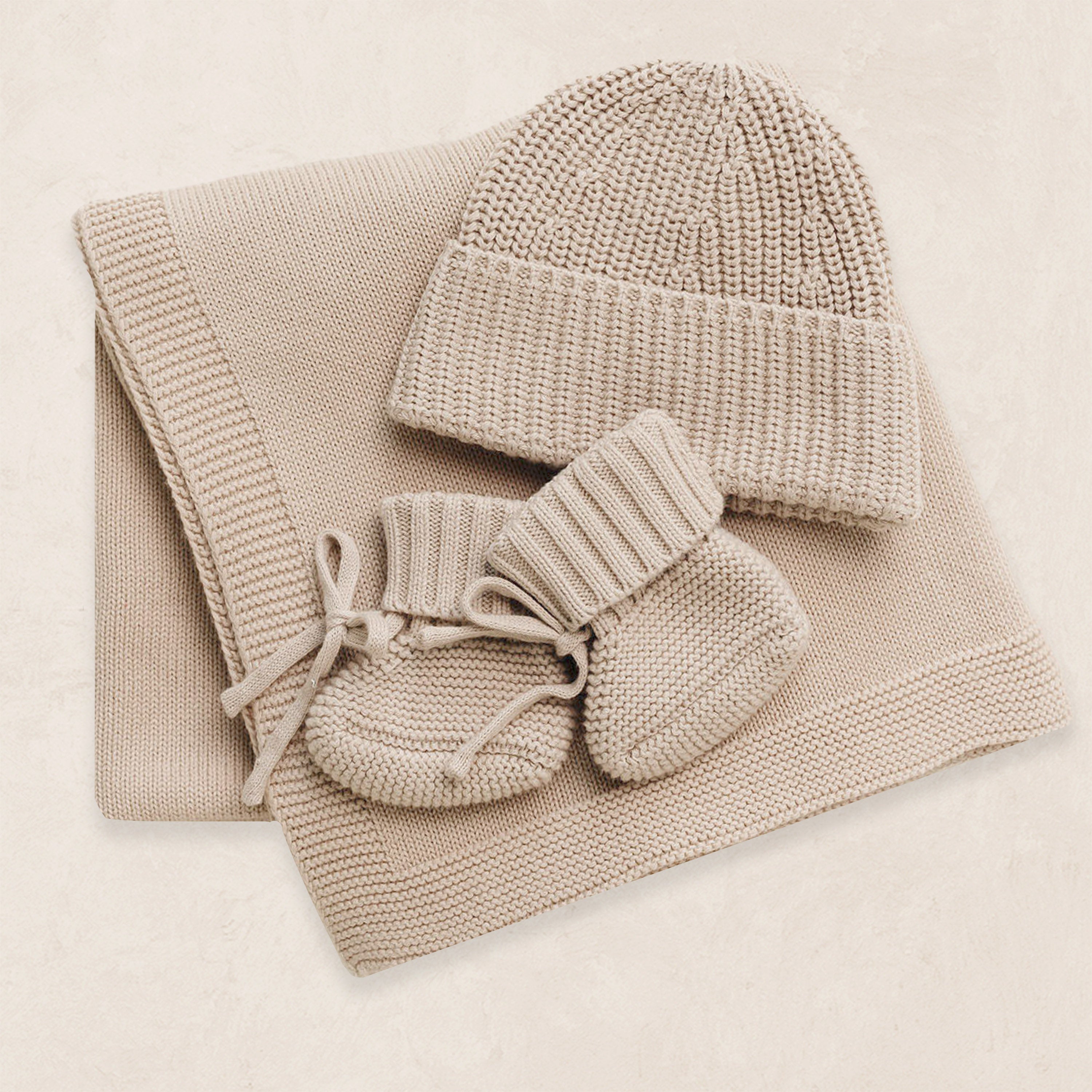 Knit Beanie Bundle - Tan