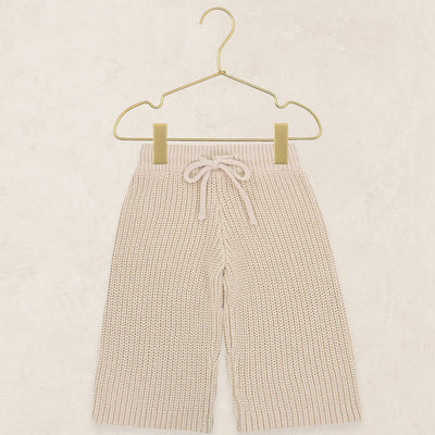 Knit Chunky Wide Leg Pant - Tan