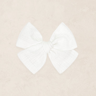Adventure Bow - White Blossom Clip