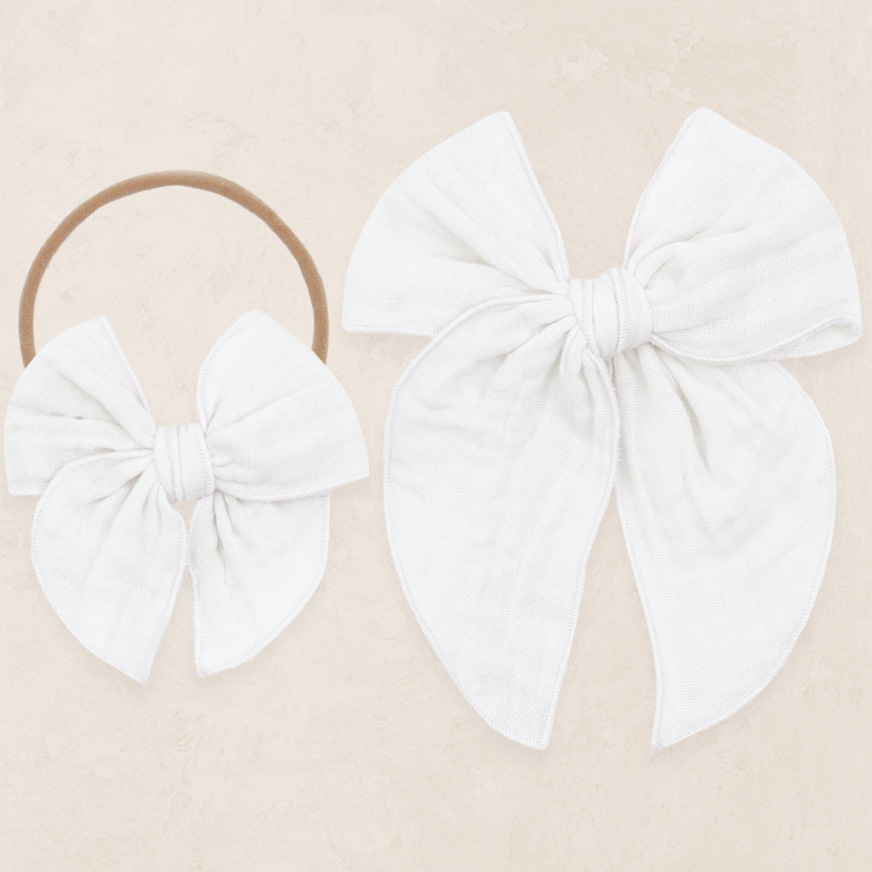 Cloud Muslin™ Heirloom Bow - White