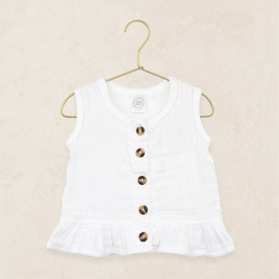 Ruffle Tank - White