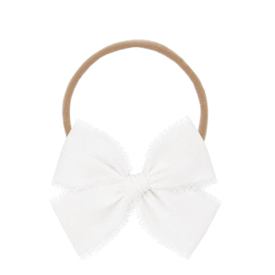 Chiffon Bow - White Headband