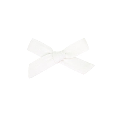 Classic Bow - White Petite Clip