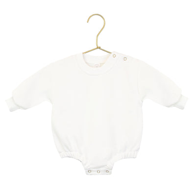 white sweatshirt romper product image