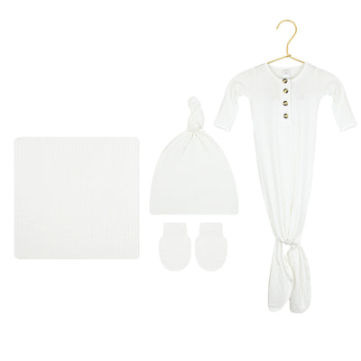 Wren Ribbed Newborn Hat Bundle (Gown)
