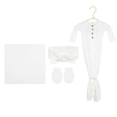 Wren Ribbed Newborn Headband Bundle (Gown)