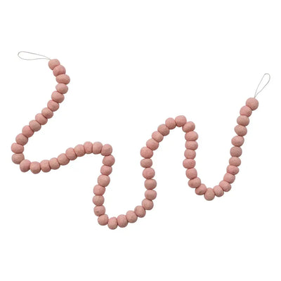 Pink Felt Ball Garland