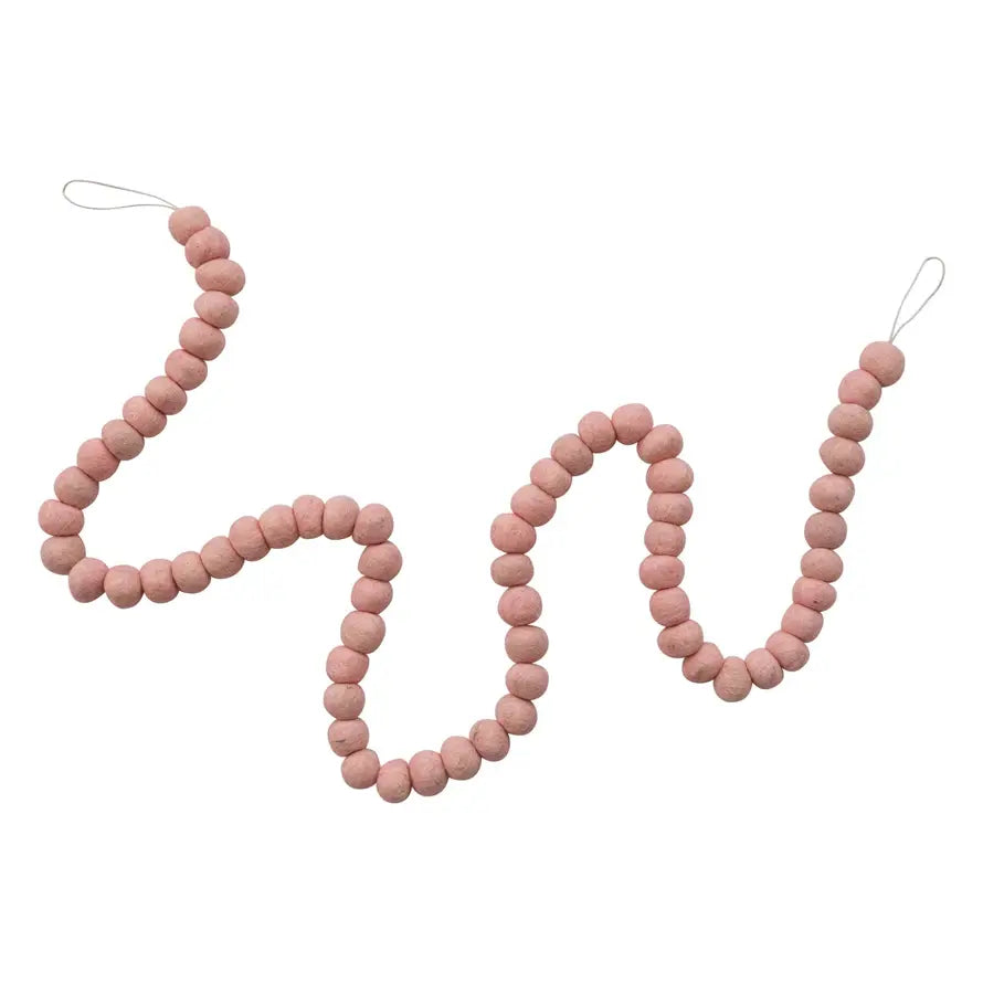 Pink Felt Ball Garland