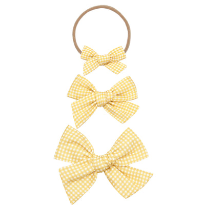 Classic Bow - Yellow Gingham