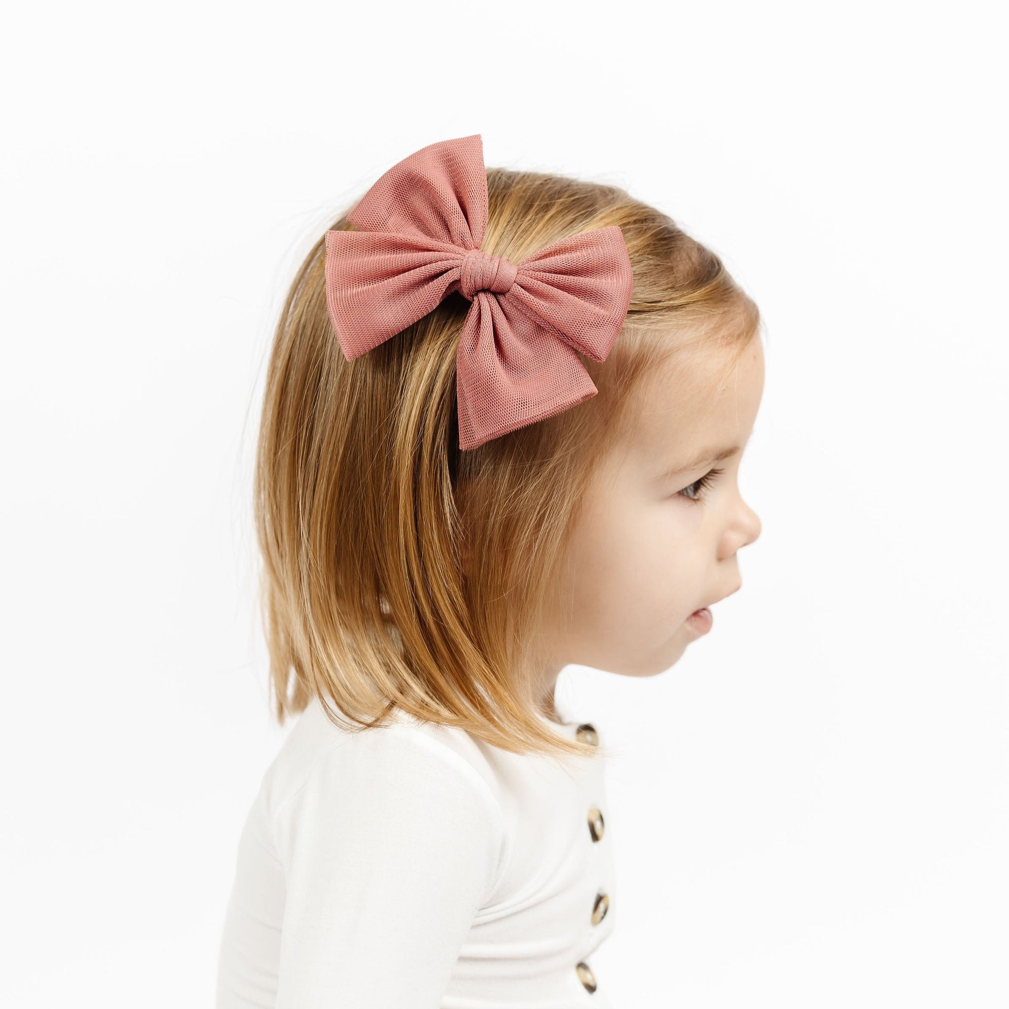 Tulle Bow - Rose