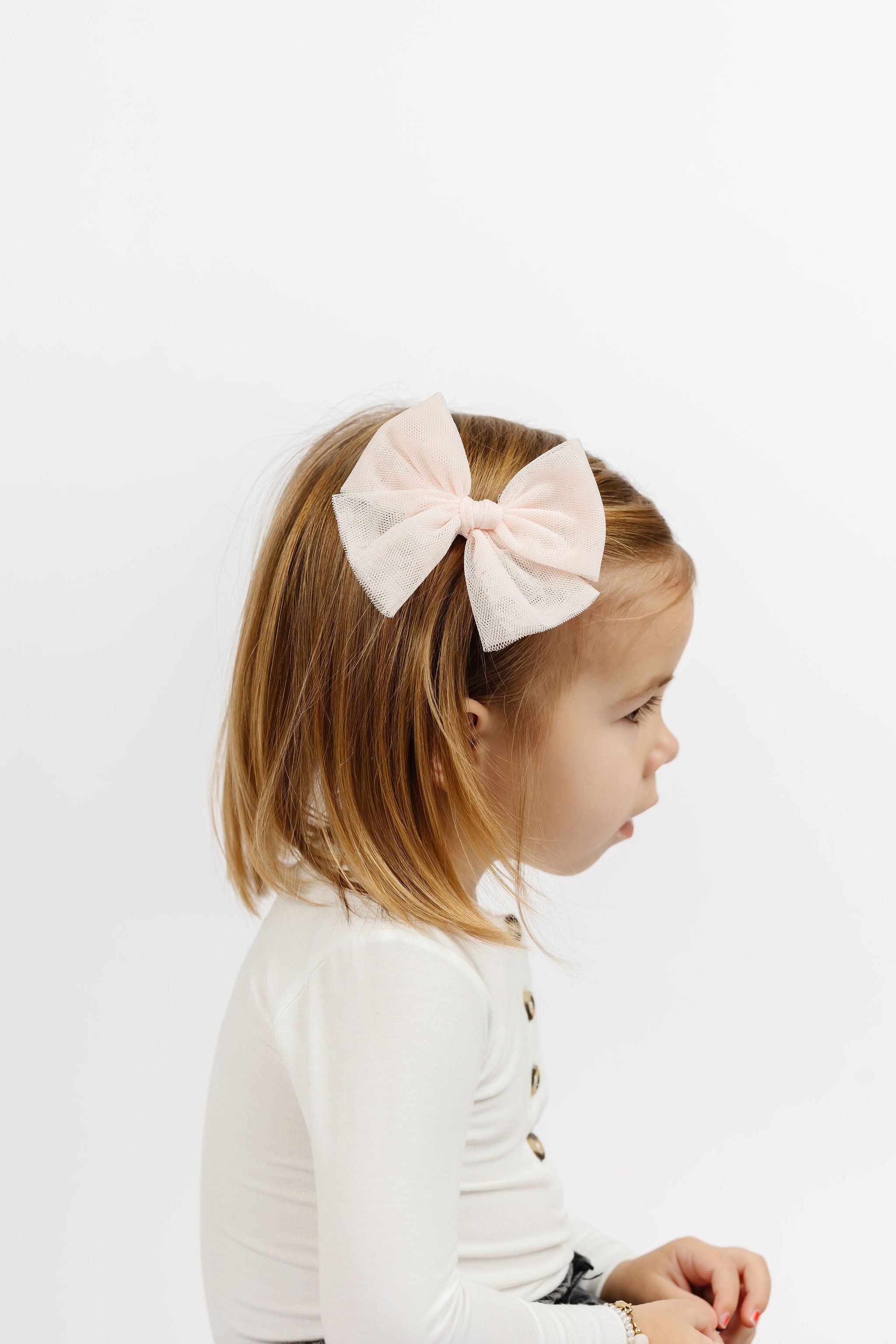 Tulle Bow 3 Pack: Blush