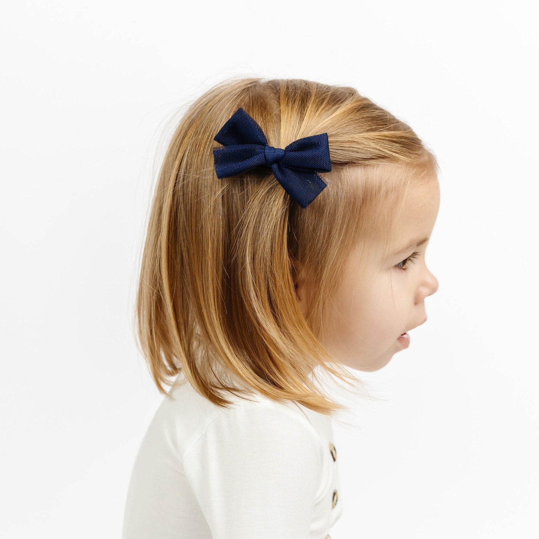 Tulle Bow - Navy
