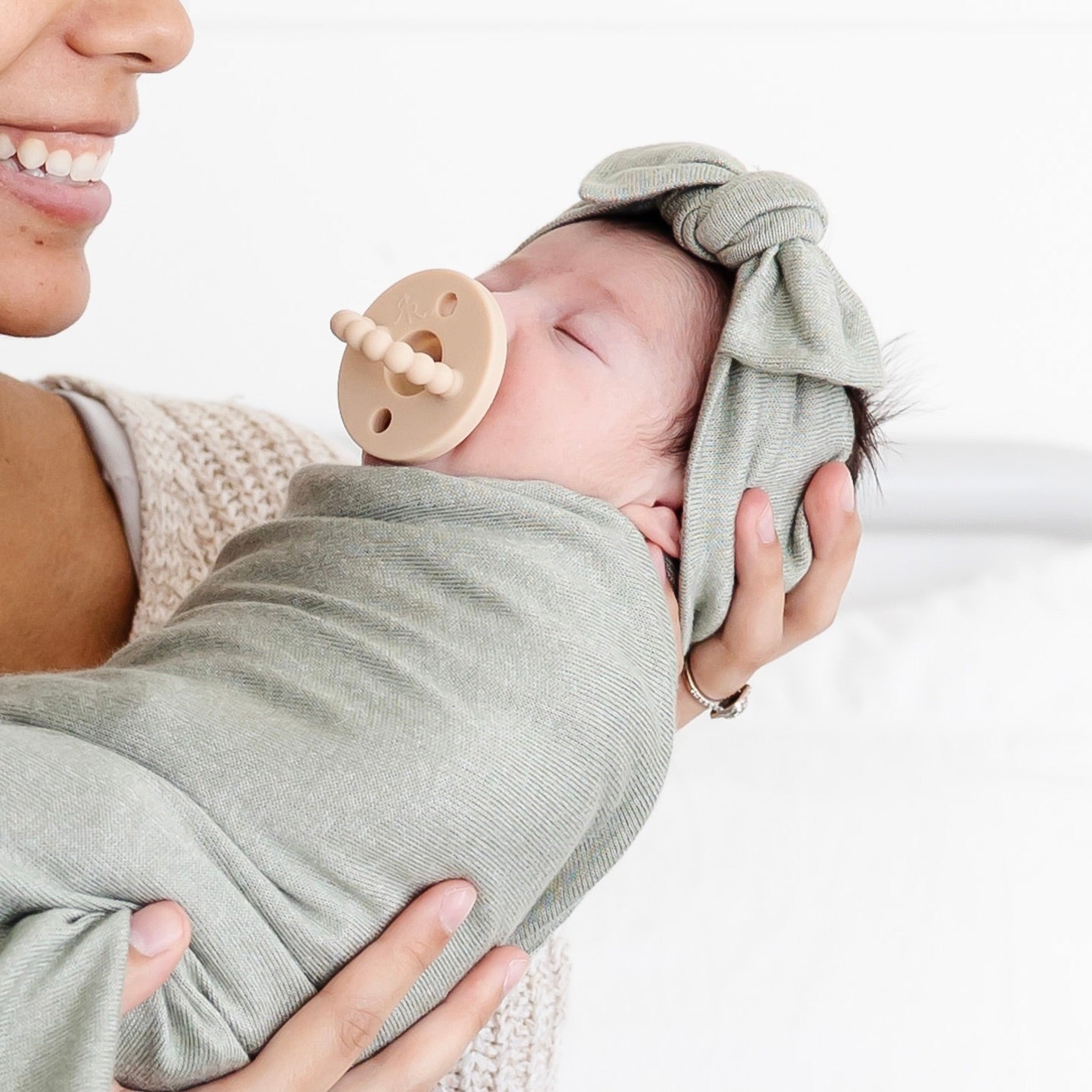Collins Plush Knit Newborn Headband Bundle (Gown)