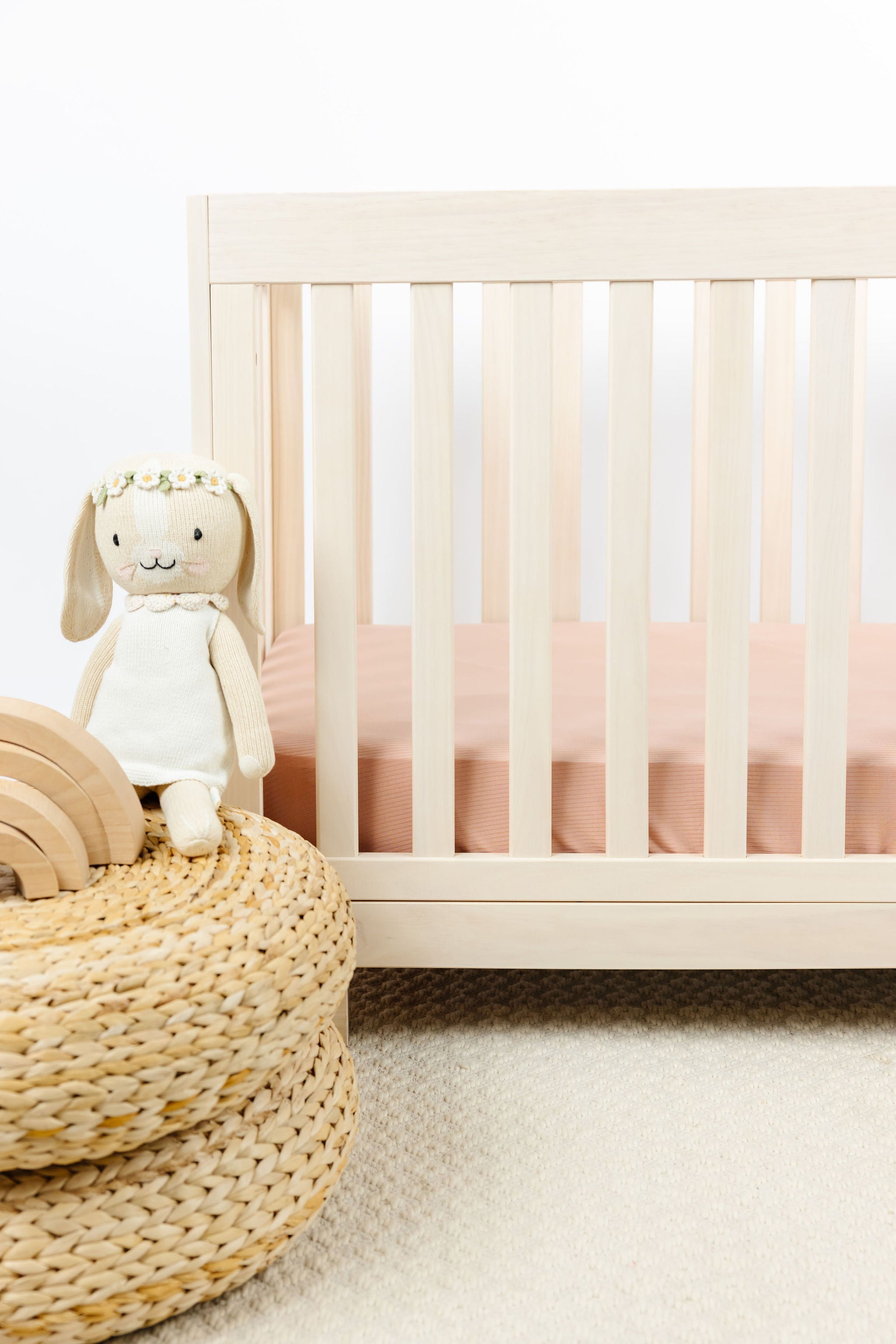 Audrey Ribbed Crib Sheet + Changing Pad Cover Pack