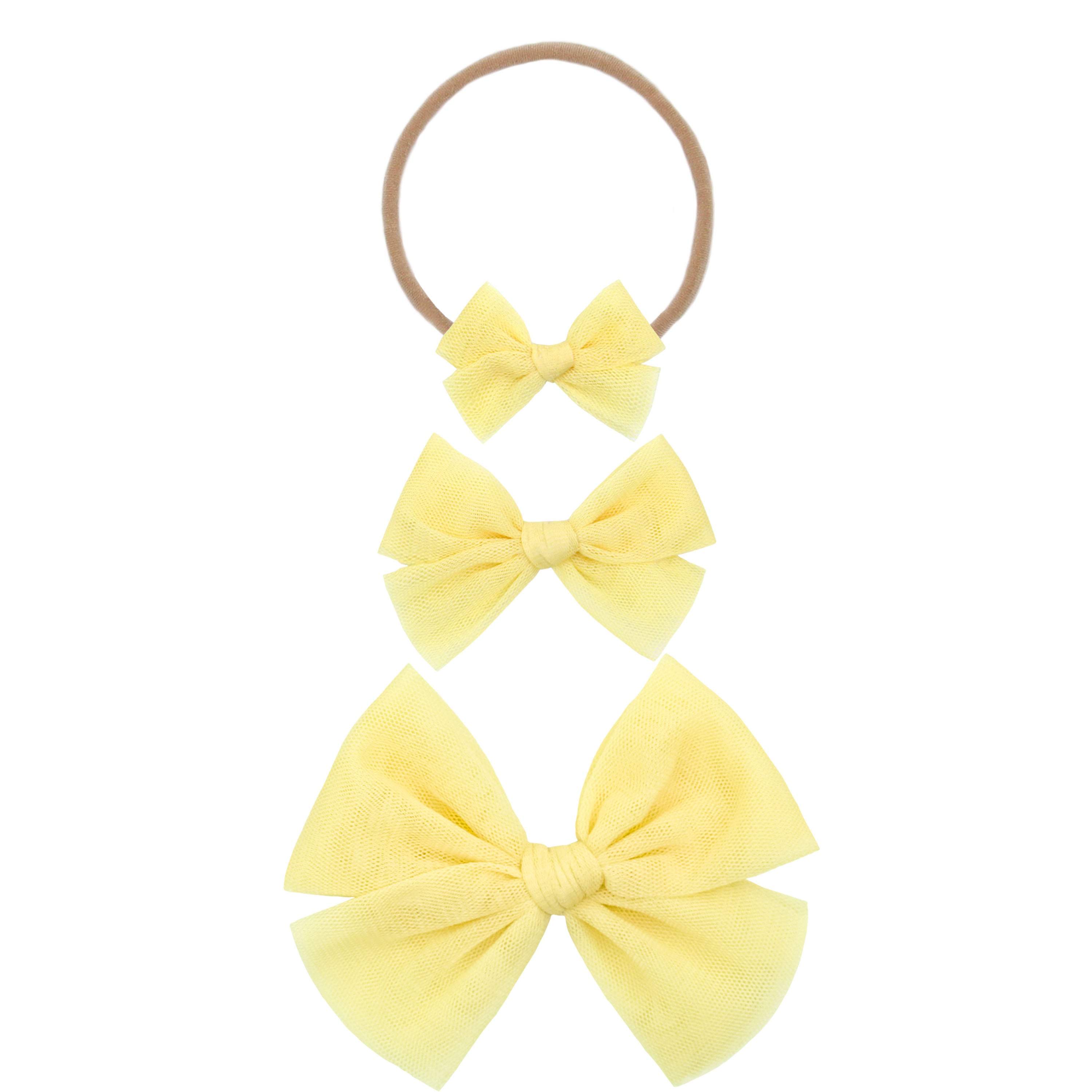 Tulle Bow - Lemon